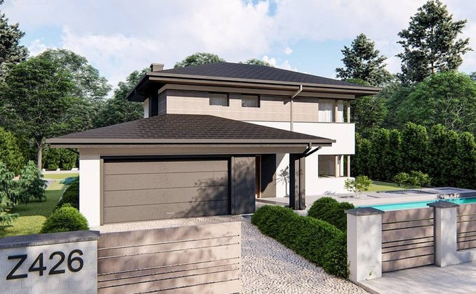 Дом по проекту Z426 реализация ГК Урал-Строй 